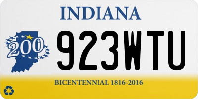 IN license plate 923WTU
