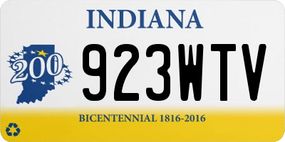 IN license plate 923WTV