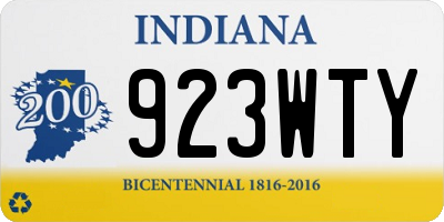 IN license plate 923WTY