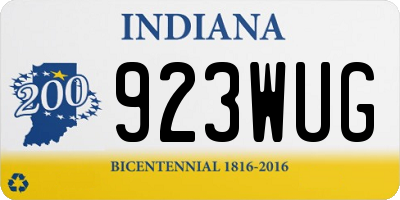 IN license plate 923WUG