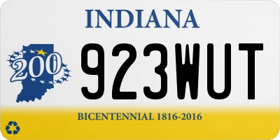IN license plate 923WUT