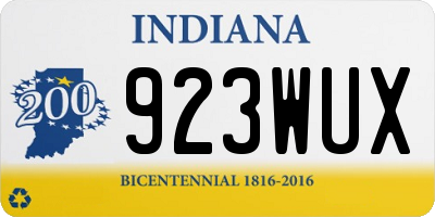 IN license plate 923WUX