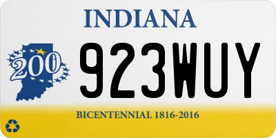 IN license plate 923WUY