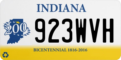 IN license plate 923WVH