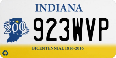 IN license plate 923WVP