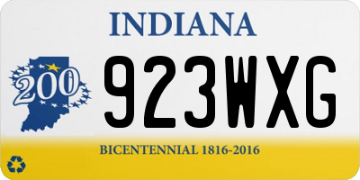 IN license plate 923WXG