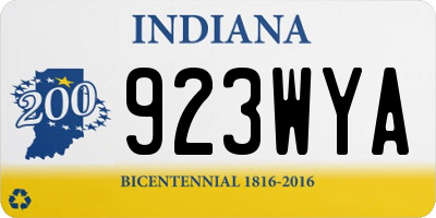 IN license plate 923WYA