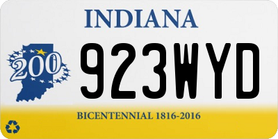 IN license plate 923WYD