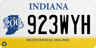 IN license plate 923WYH
