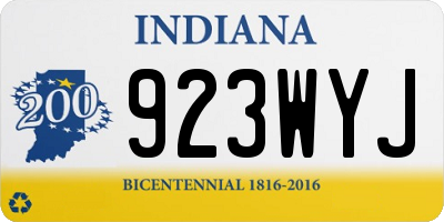 IN license plate 923WYJ