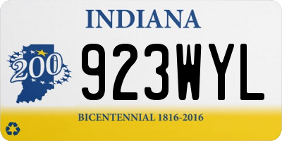 IN license plate 923WYL