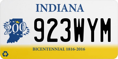 IN license plate 923WYM