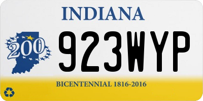 IN license plate 923WYP