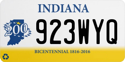 IN license plate 923WYQ