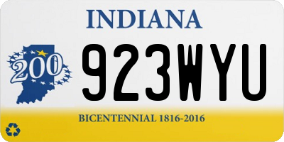 IN license plate 923WYU