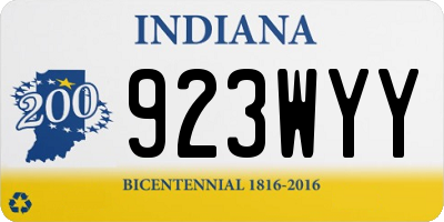 IN license plate 923WYY