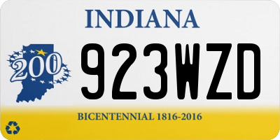 IN license plate 923WZD