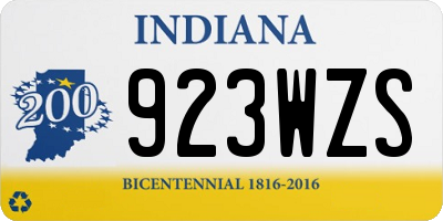 IN license plate 923WZS