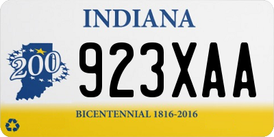 IN license plate 923XAA