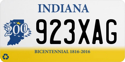 IN license plate 923XAG