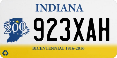 IN license plate 923XAH