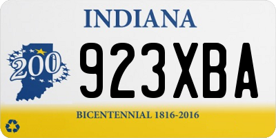 IN license plate 923XBA