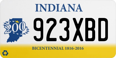 IN license plate 923XBD