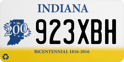 IN license plate 923XBH