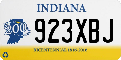 IN license plate 923XBJ