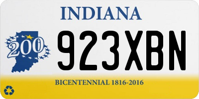 IN license plate 923XBN