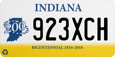 IN license plate 923XCH