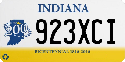 IN license plate 923XCI