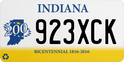 IN license plate 923XCK