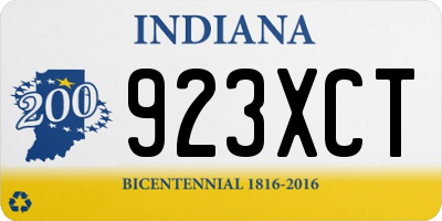 IN license plate 923XCT