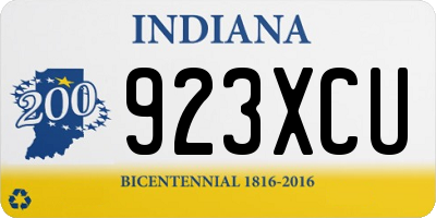 IN license plate 923XCU