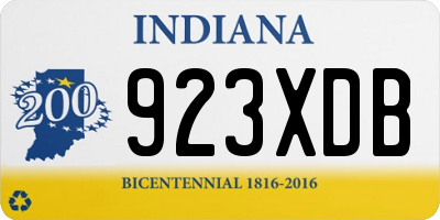 IN license plate 923XDB