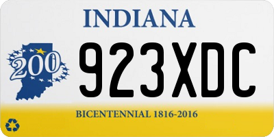 IN license plate 923XDC