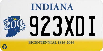 IN license plate 923XDI