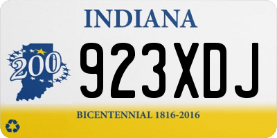IN license plate 923XDJ