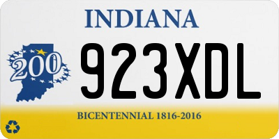 IN license plate 923XDL