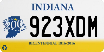 IN license plate 923XDM