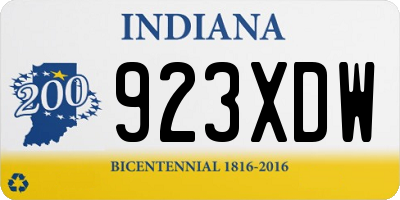 IN license plate 923XDW