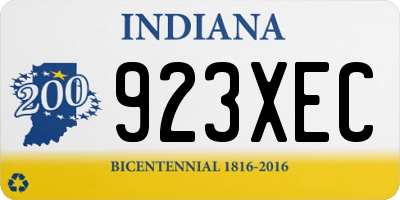 IN license plate 923XEC