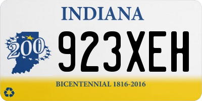 IN license plate 923XEH