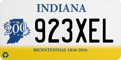 IN license plate 923XEL