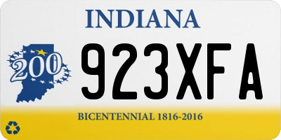 IN license plate 923XFA