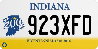 IN license plate 923XFD