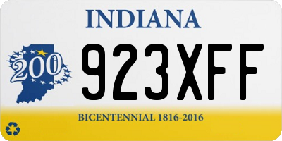 IN license plate 923XFF