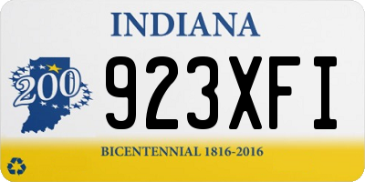 IN license plate 923XFI