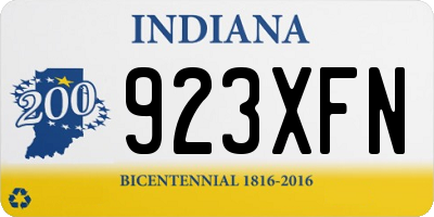 IN license plate 923XFN